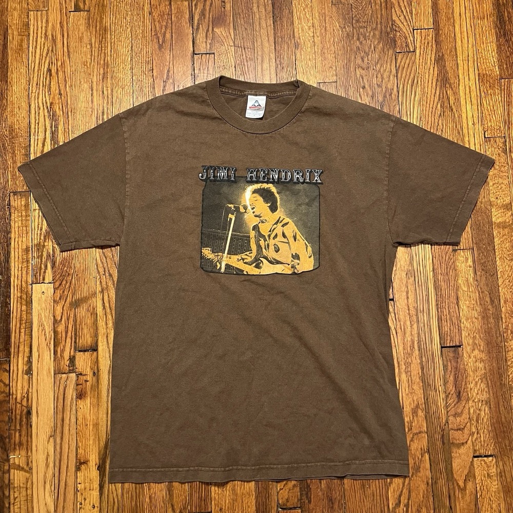 Vintage Jimi Hendrix T Shirt Size Large AAA Brown Used